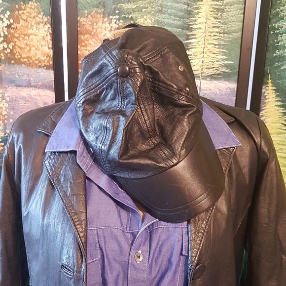 Wilson Leather hat by M.Julian Leather adjustable - Picture 7 of 13